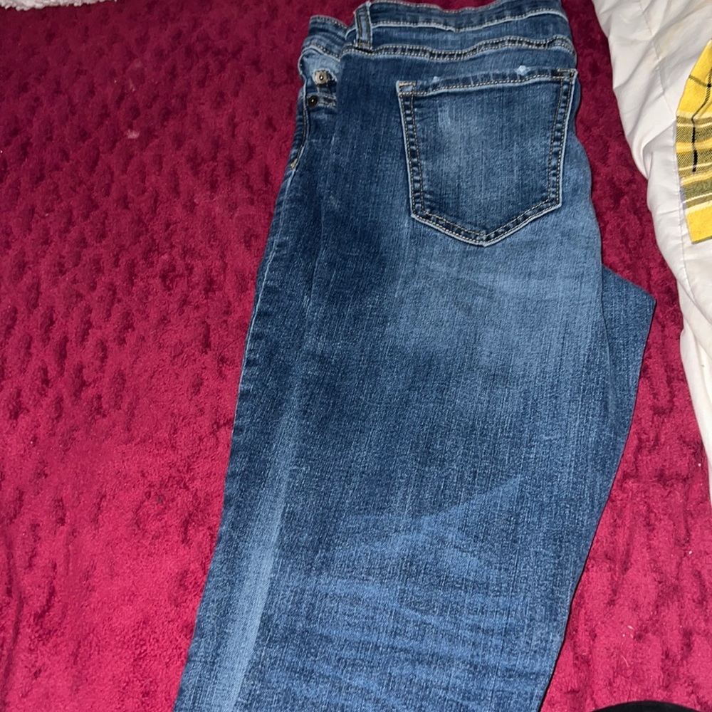Dark blue jeans